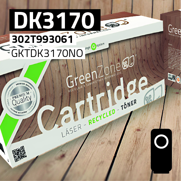 Green Zone para Kyocera DK3170 (302T993061) Kit Tambor Negro (300.000 Copias)