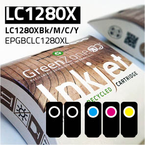 [EPGBCLC1280XL] Economy Pack Green Zone para  Brother LC1280X (Bk(2Und.)+ C/M/Y+ Papel A6)
