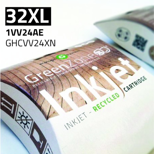 [GHCVV24XN] Green Zone para HP 1VV24AE (32XL) Negro (140 ml)