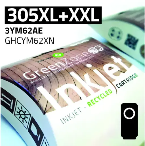 [GHCYM62XN] Green Zone para HP 3YM62AE (305XL+XXL) Negro (19 ml)