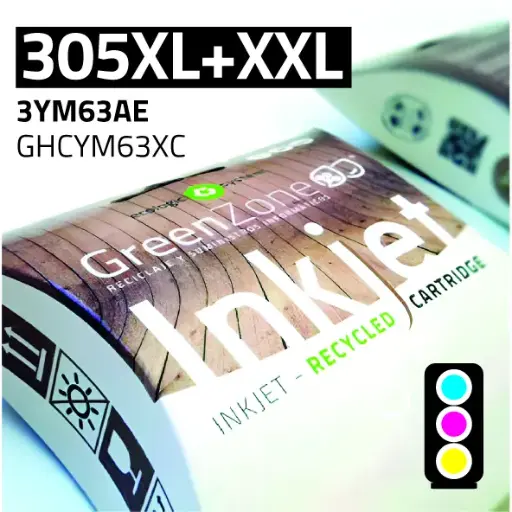 [GHCYM63XC] Green Zone para HP 3YM63AE (305XL+XXL) Color (19 ml)