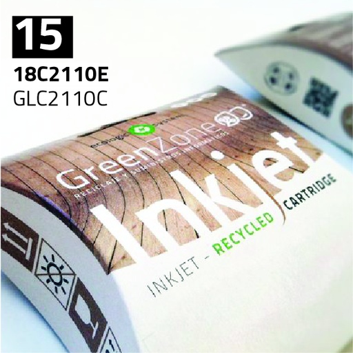 [GLC2110C] Green Zone para Lexmark 18C2110E (15) Color (15 ml)