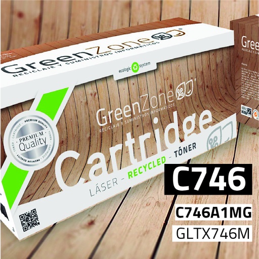 [GLTX746M] Green Zone para Lexmark C748A2MG (C746) Kit Toner Magenta (7.000 Copias)