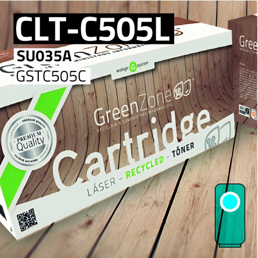 [GST505C] Green Zone para Samsung CLT-C505L Cian (3.500 Copias)