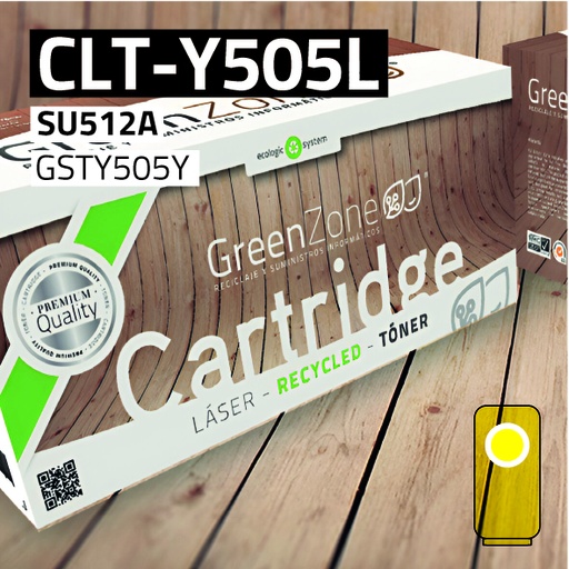 [GST505Y] Green Zone para Samsung CLT-Y505L Amarillo (3.500 Copias)