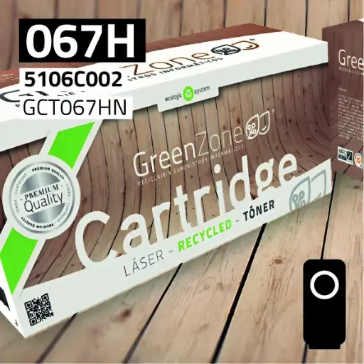 [GCT067HN] Green Zone para Canon (067H) 5106C002 Negro (3.130 Copias)
