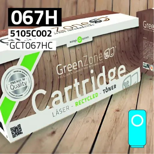 [GCT067HC] Green Zone para Canon (067H) 5105C002 Cian (2.350 Copias)