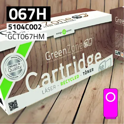 [GCT067HM] Green Zone para Canon (067H) 5104C002 Magenta (2.350 Copia)