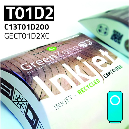 [GECT01D2XC] Green Zone para Epson T01D2 XXL Cian Tinta pigmentada (20.000 Copias)
