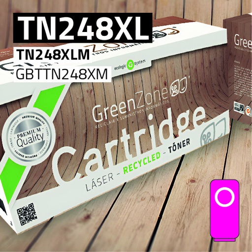 [GBTTN248XM] Green Zone para Brother TN248XLM Kit Toner Magenta (2.300 Copias)