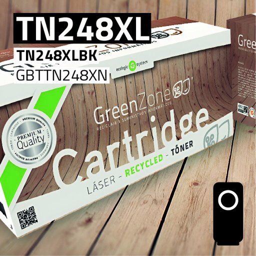 [GBTTN248XN] Green Zone para Brother TN248XLBK Kit Toner Negro (3.000 Copias)