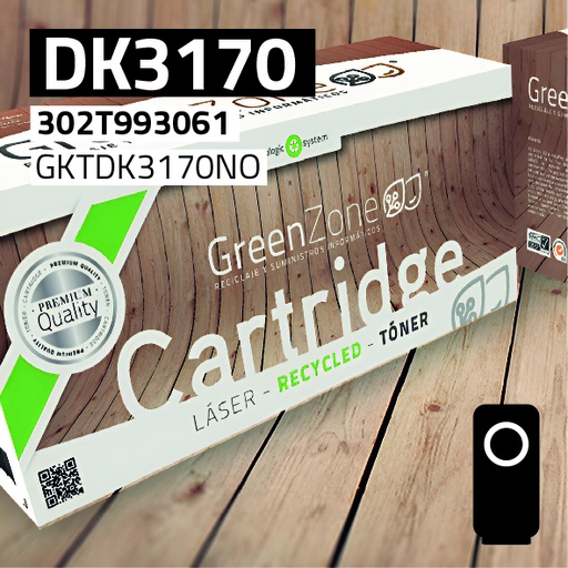 [GKTDK3170NO] Green Zone para Kyocera DK3170 (302T993061) Kit Tambor Negro (300.000 Copias)