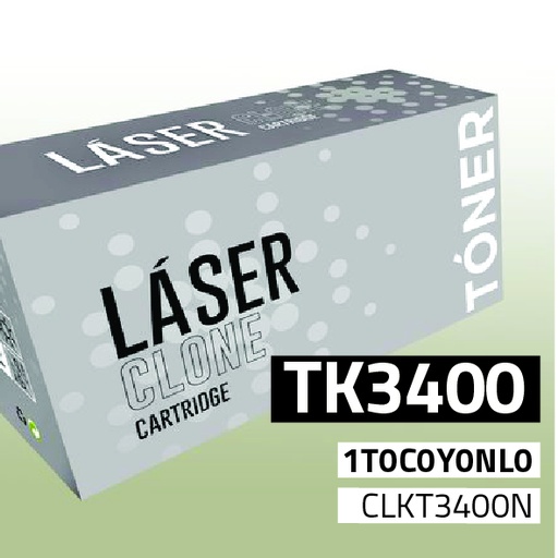 [CLKT3400N] Marca Clone para Kyocera TK3400 Kit Toner Negro (12.500 Copias)