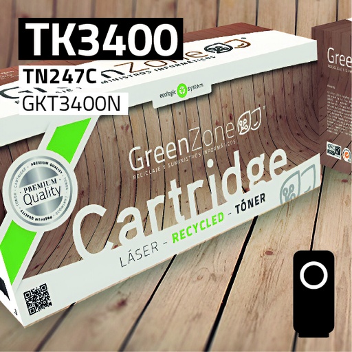 [GKT3400N] Green Zone para Kyocera TK3400 Kit Toner Negro (12.500 Copias)