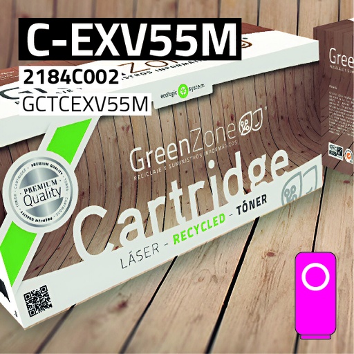 [GCTCEXV55M] Green Zone para Canon (C-EXV55) 2184C002 Kit Toner Magenta (18.000 Copias) Polimerizado