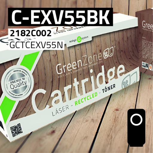 [GCTCEXV55N] Green Zone para Canon (C-EXV55) 2182C002 Kit Toner Negro (23.000 Copias) Polimerizado