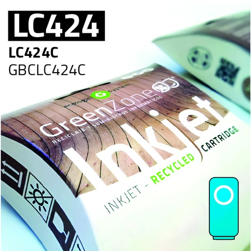 [GBCLC424C] Green Zone para Brother LC424 Cian (750 Copias)