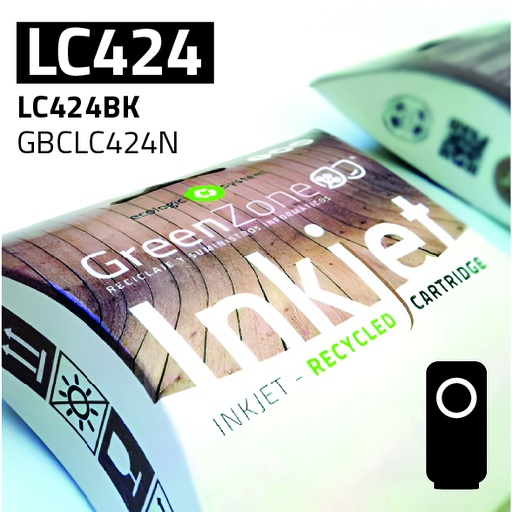 [GBCLC424N] Green Zone para Brother LC424 Negro (750 Copias)